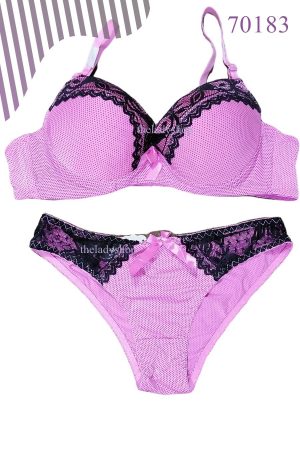 Bridal Pink & Black 801623 Single Padded Bra Panty Set - By Senselle -  Online Shopping in Pakistan - Online Shopping in Pakistan - NIGHTYnight